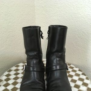 BLACK MADE IN FRANCE ZIP UP BEATLE BOOTS 9